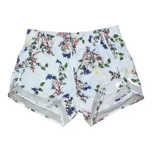 Athleta racer run floral shorts size m